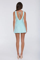 Cool Intent Mini Dress Aqua