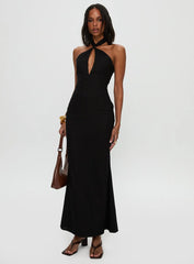 Rapture Halter Maxi Dress Black