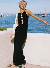 Dejonge Ring Sleeveless Maxi Dress Black