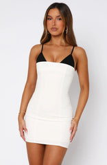 Shame For You Mini Dress White/Black