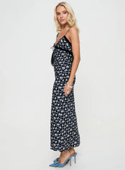 Emily Maxi Dress Black / Floral
