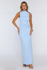 Radiant Petal Maxi Dress Blue