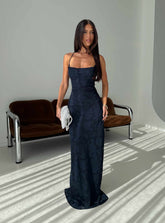 Celena Maxi Dress Navy Burnout
