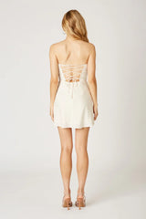 Double Twist Satin Mini Dress