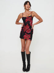 Kellers Mini Dress Black / Floral