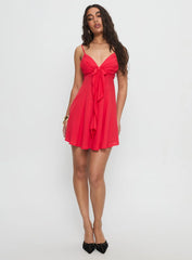 Moon Quartz Mini Dress Red