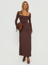 Dalzine Maxi Dress Chocolate