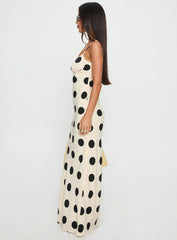 Avienna Maxi Dress Cream / Polka Dot