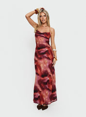 Celena Maxi Dress Red Blur