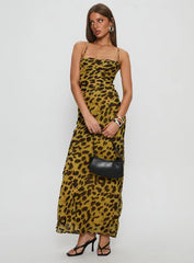 Celena Maxi Dress Leopard