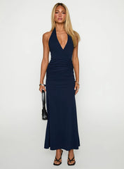 Casino Halter Maxi Navy