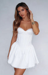 Like De Ja Vu Mini Dress White