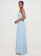 South Of France Maxi Dress Blue Petite
