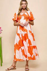 Floral Puff Sleeve Dress