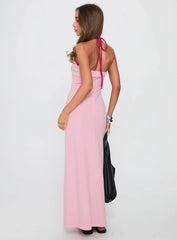 Teisha Halter Maxi Dress Pink
