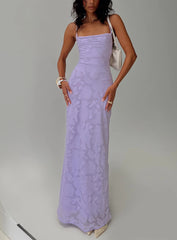 Celena Maxi Dress Lilac Burnout
