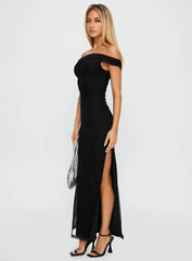 Technique Off The Shoulder Maxi Dress Black