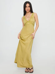 Galloway Maxi Dress Chartreuse