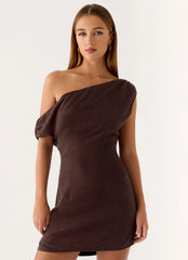 Mischa Mini Dress - Chocolate Drizzle