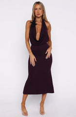 Champagne Rush Midi Dress Plum