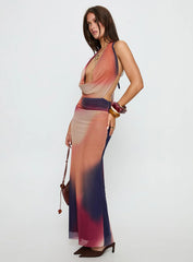 Tigress Halter Maxi Dress Multi