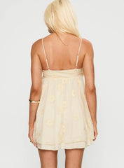 Sparks Fly Mini Dress Cream