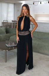 Never On Read Maxi Dress Black