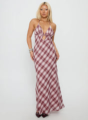Momentous Backless Halter Maxi Dress Multi