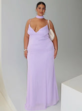 Jadira Scarf Maxi Dress Purple Curve