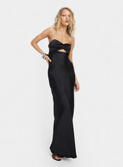 Faviola Strapless Maxi Dress Black