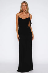 Love Blossoms Maxi Dress Black