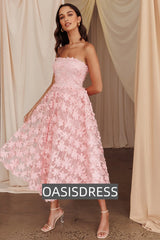 Dori Floral Embellished Midi Dress Blush