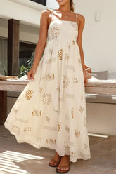 Hazel Blues® | Printed Square Neck Maxi Cami Dress