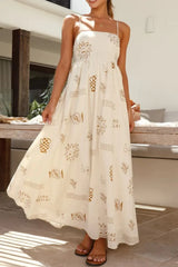 Hazel Blues® | Printed Square Neck Maxi Cami Dress