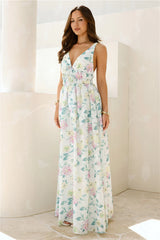 Peach Passion Maxi Dress Floral