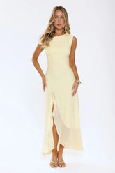 Darling At Dusk Maxi Dress Yellow