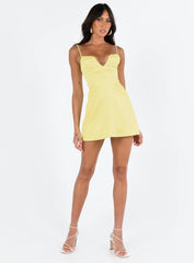 Della Mini Dress Butter Yellow