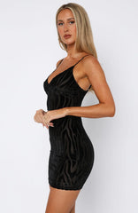 Next In Line Mini Dress Black