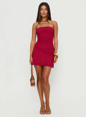 Rafaela Strapless Mini Dress Ruby