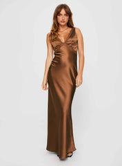 Galloway Maxi Dress Brown