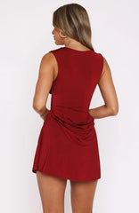 Guest Of Honour Mini Dress Dark Red