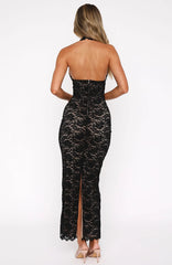 Destiny Lace Maxi Dress Black