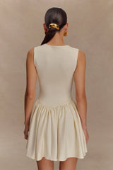 Sharon Scuba Jersey Mini Dress - Ivory