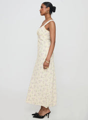Fernwood Maxi Dress Yellow Floral