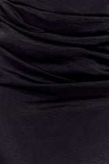 Dalia Off Shoulder Satin Maxi Dress - Black