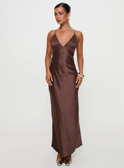 Angels Only Maxi Dress Chocolate