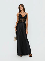 Klairee Lace Maxi Dress Black