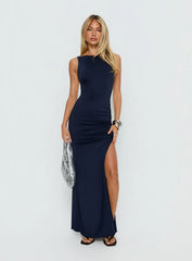 Kaidee Ruched Maxi Dress Midnight