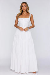 Fashion Snap Maxi Dress White