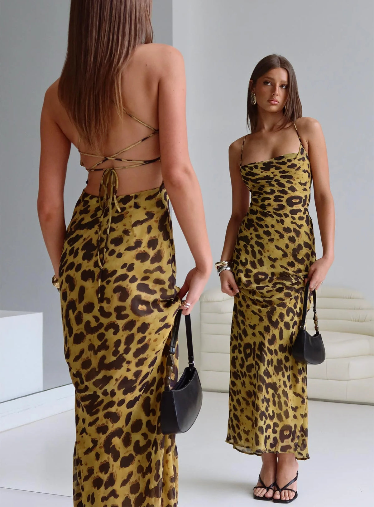 Celena Maxi Dress Leopard